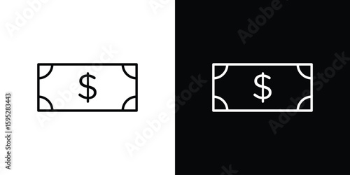 Money icons. linear trend modern icons set