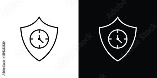 Long term icons. linear trend modern icons set