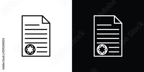 License icons. linear trend modern icons set
