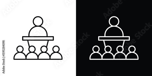 Lecture icons. linear trend modern icons set