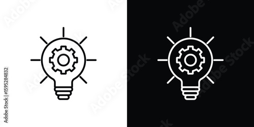 Implementation icons. linear trend modern icons set