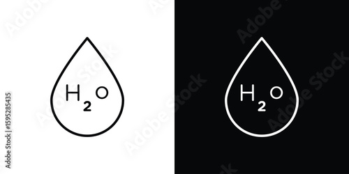 H2o icons. linear trend modern icons set