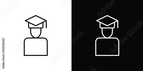 Graduated icons. linear trend modern icons set