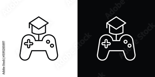 Game based learning icons. linear trend modern icons set