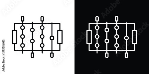 Foosball icons. linear trend modern icons set