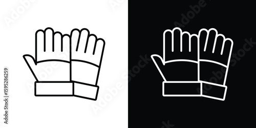Fitness Gloves icons. linear trend modern icons set