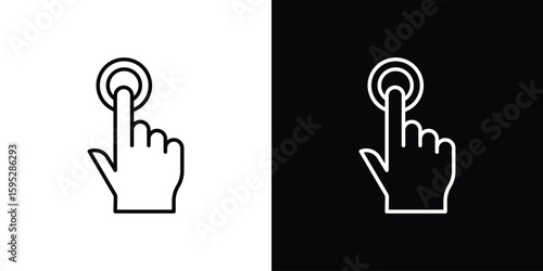 Finger control icons. linear trend modern icons set