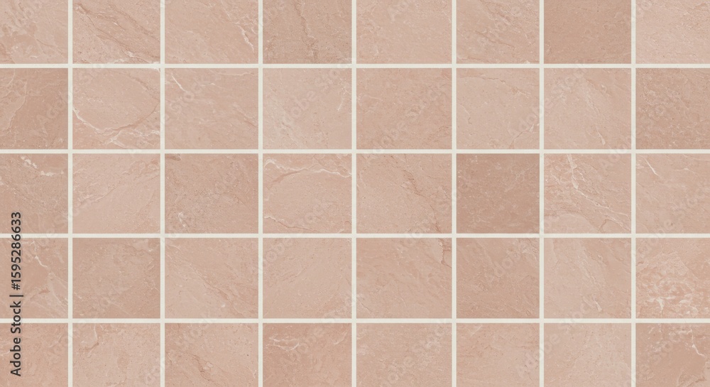 Fototapeta premium Square Ceramic Tiles in Neutral Tone for Interior Design