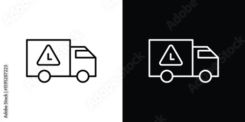 Delivery delay icons. linear trend modern icons set