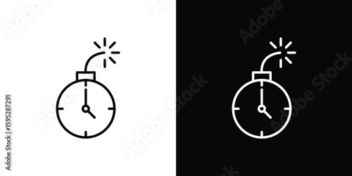 Deadline icons. linear trend modern icons set