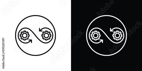 Devops icons. linear trend modern icons set