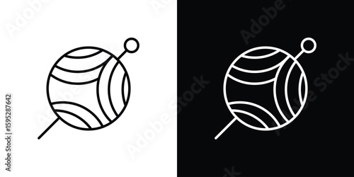 Crochet icons. linear trend modern icons set