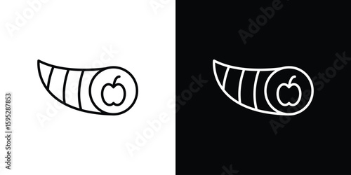 Cornucopia icons. linear trend modern icons set