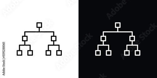 Consolidation icons. linear trend modern icons set