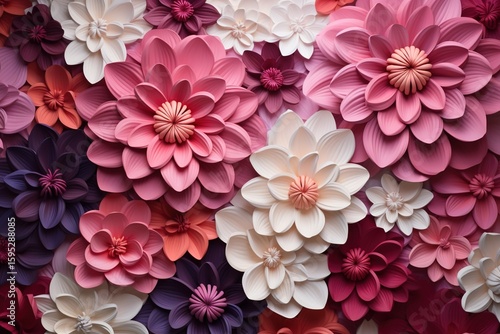 abstract flowers background close-up