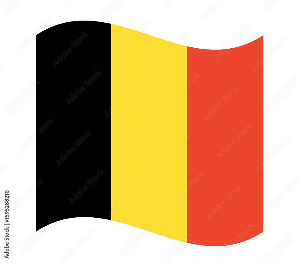Fototapeta premium Creative Illustration of Waving Belgium National Flag