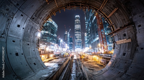 Wallpaper Mural City tunnel at night Torontodigital.ca