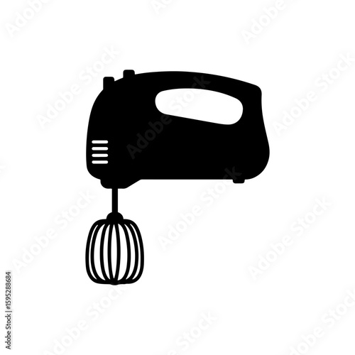 Cake mixer icon silhouette icon vector flat design.