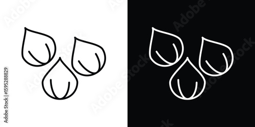 Chickpeas hummus icons. linear trend modern icons set