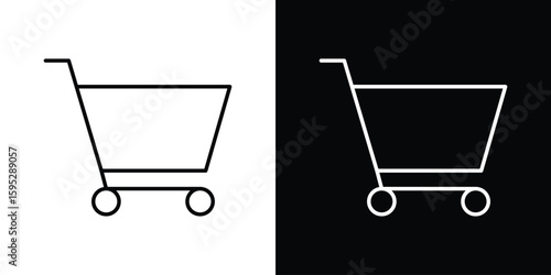 Cart icons. linear trend modern icons set
