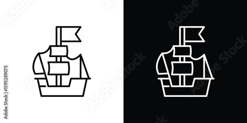 Caravel icons. linear trend modern icons set