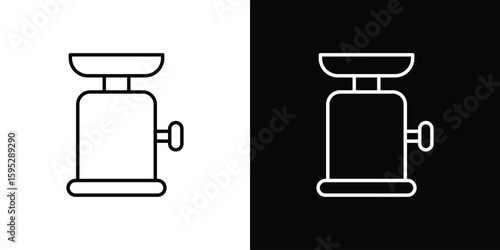 Camping gas icons. linear trend modern icons set