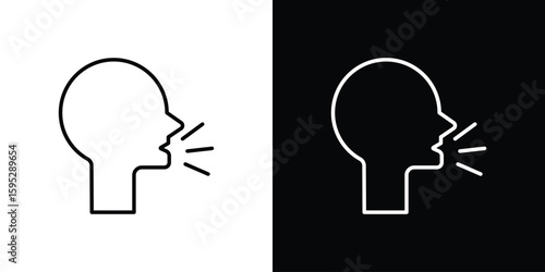 Breath icons. linear trend modern icons set