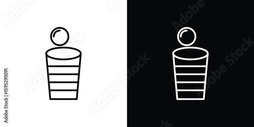 Beer pong icons. linear trend modern icons set