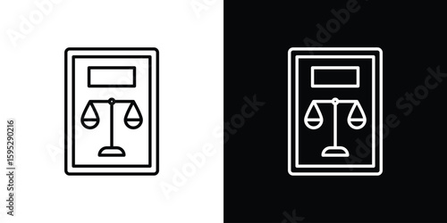 Balance sheet icons. linear trend modern icons set