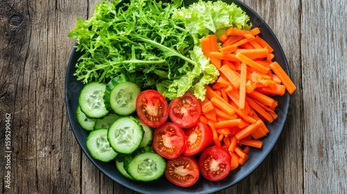 Organic Healthy Meal with Fresh Vegetables