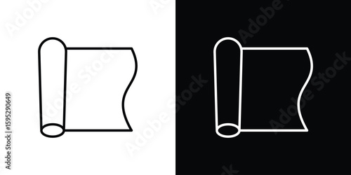 Aluminum foil icons. linear trend modern icons set