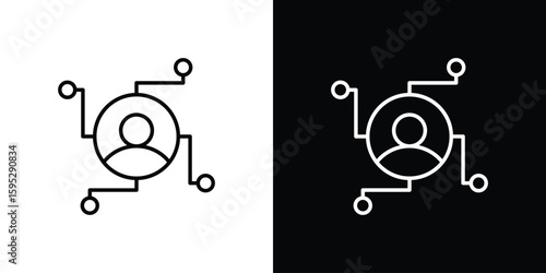 Affiliate marketing icon elements. A modern flat and line icons set