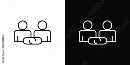 Affiliate link icons. linear trend modern icons set