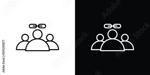 Affiliate link icons. linear trend modern icons set