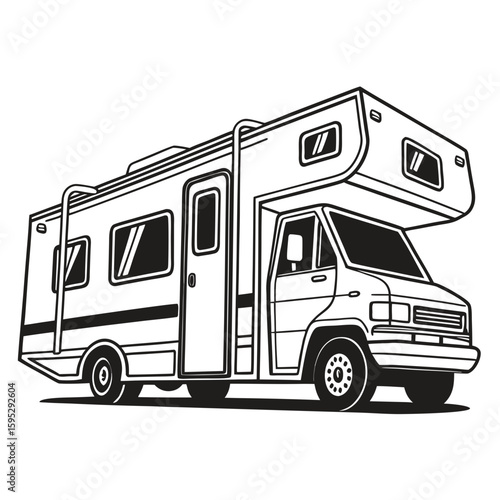 Recreational vehicle with slide out camper motorhome