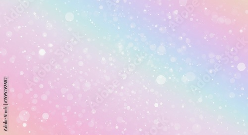 Pastel Rainbow Bokeh Background with Floating Light Dots