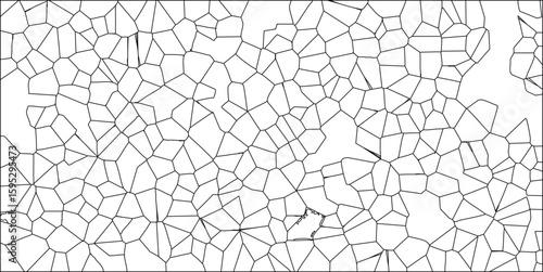 Abstract voronoi diagram pattern graphic design element suitable for backgrounds and surface textures in digital designs and print