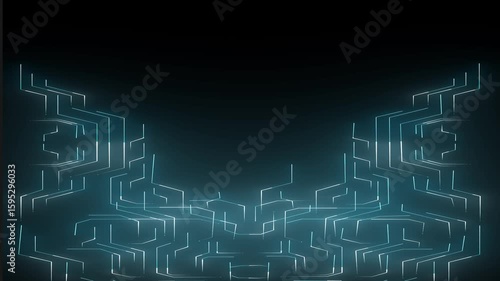 Futuristic Blue Digital Grid Background | Abstract Technology Motion in 4K