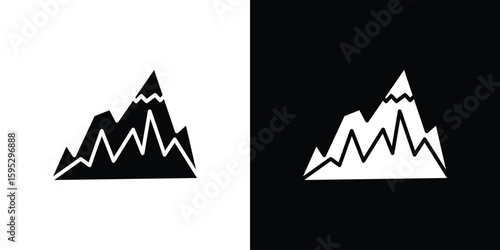 Mountain icon elements. A modern flat and line icons set