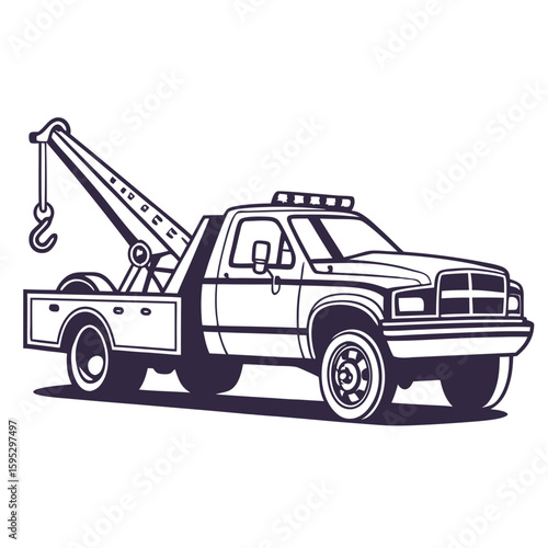 Tow Truck With Hook And Lights winch towing