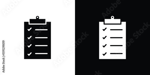 Survey icon in modern thin line and glyph concept.