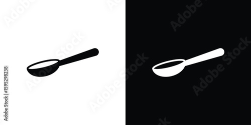 Spoon icon in modern thin line and glyph concept.