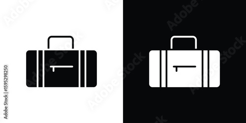 Sports bag icon in modern thin line and glyph concept.