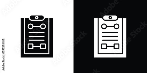 Smart contract icon in modern thin line and glyph concept.