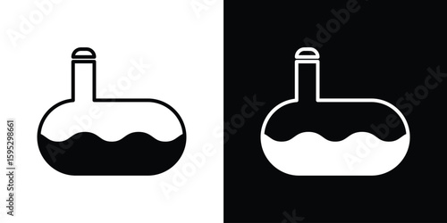 Sewerage tank icon in modern thin line and glyph concept.