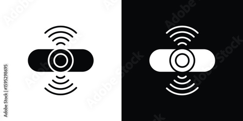 Sensor icon in modern thin line and glyph concept.