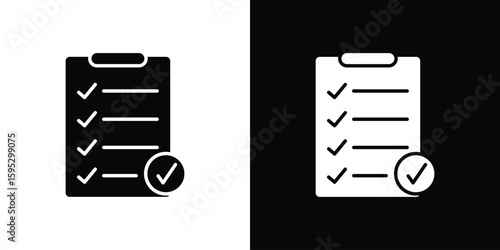 Requirements icon in modern thin line and glyph concept.