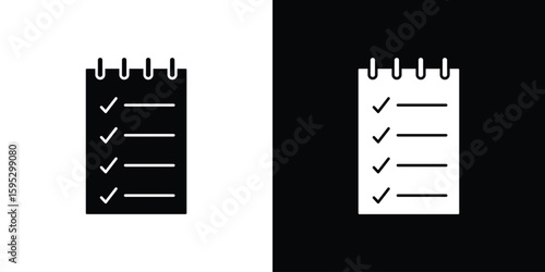 Reservation icon in modern thin line and glyph concept.
