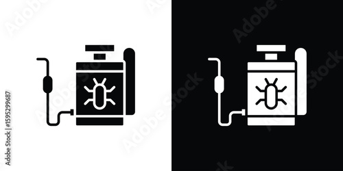Pesticide icon in modern thin line and glyph concept.