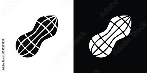 Peanut icon in modern thin line and glyph concept.